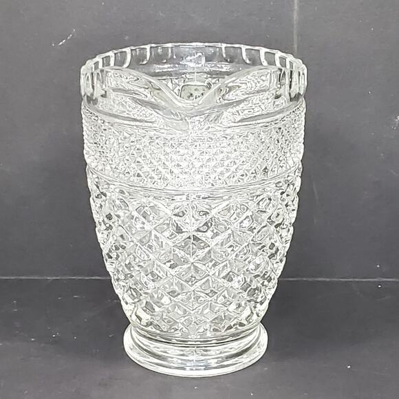 Vtg Anchor Hocking Wexford Diammond Cut Juice Pitcher MCM Tableware - Picture 6 of 9